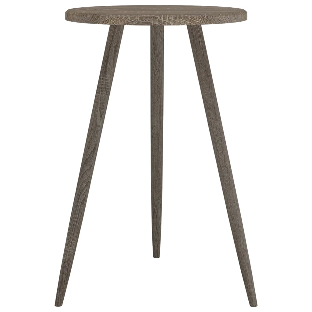 vidaXL Bistro stolek šedý Ø 50 x 76 cm MDF a železo