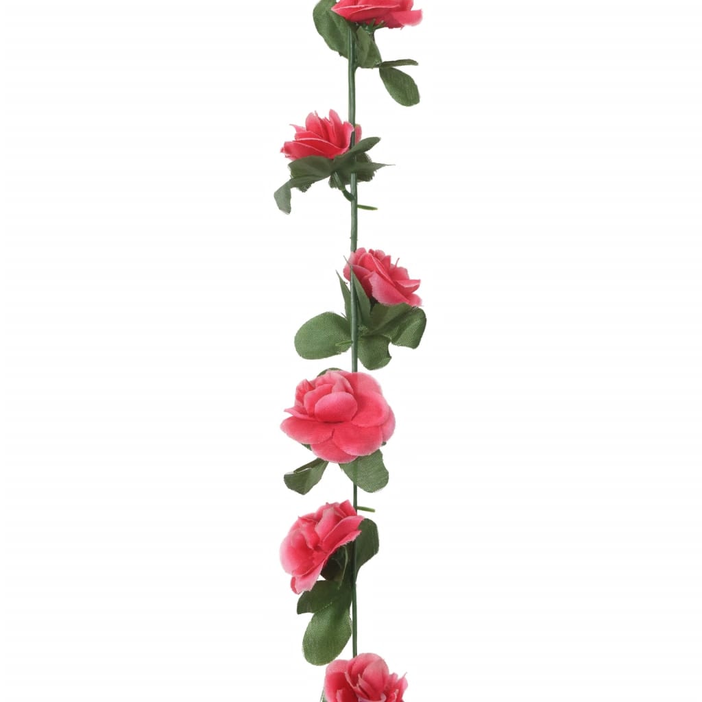vidaXL Umělé květinové girlandy 6 ks růžově červené 250 cm