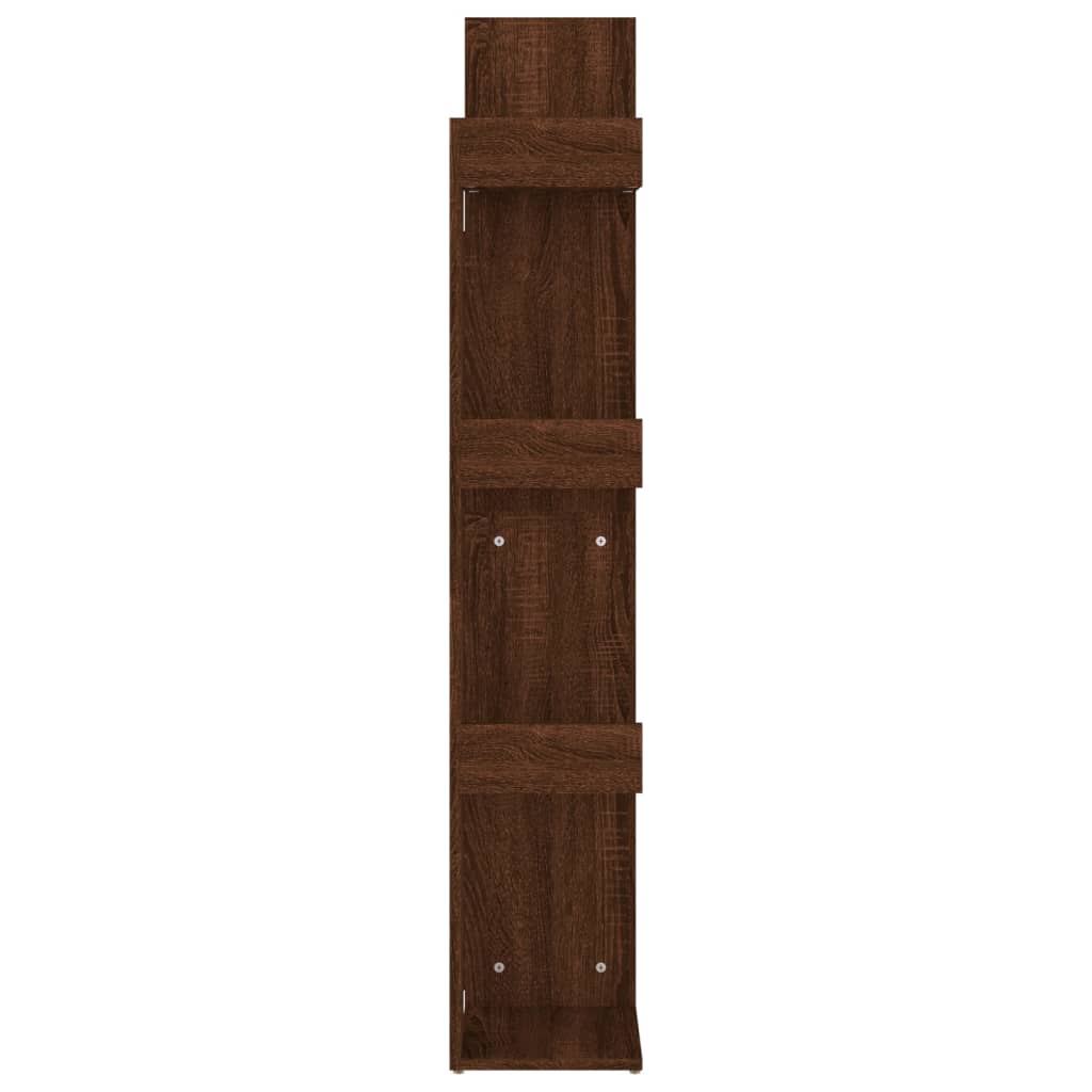 vidaXL Knihovna 48 x 25,5 x 140 cm hnědý dub kompozitní dřevo