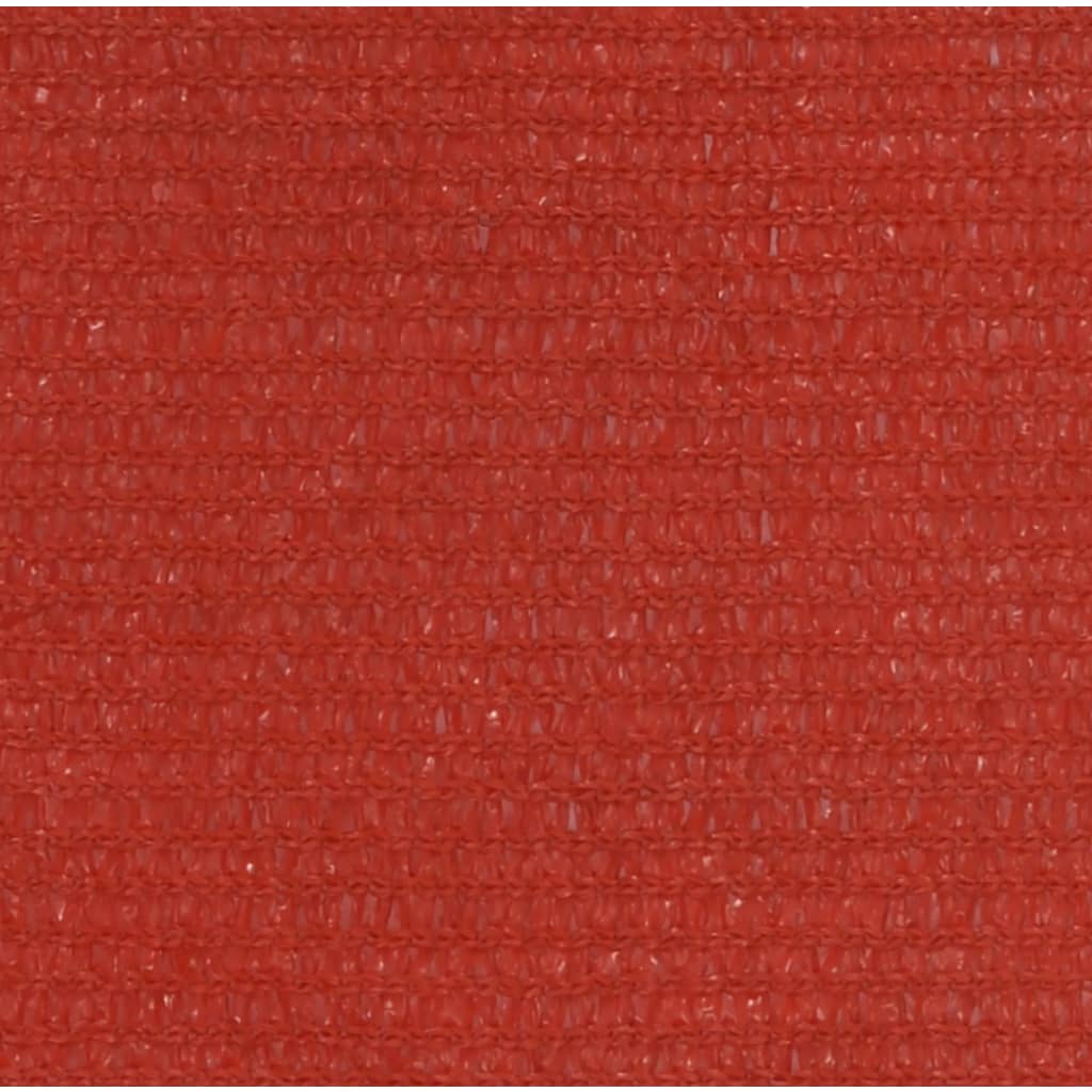 vidaXL Stínící plachta 160 g/m² červená 6 x 6 m HDPE