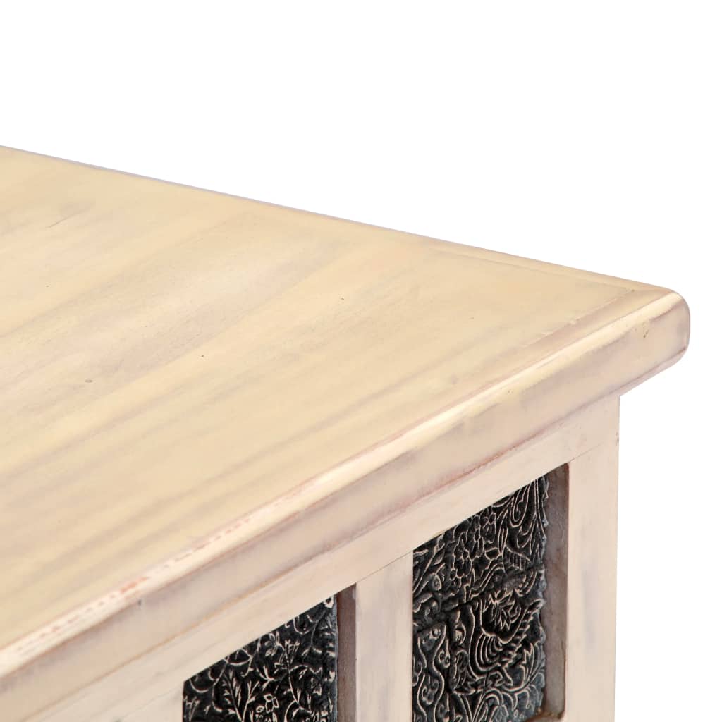 vidaXL Úložný box bílý 110 x 40 x 45 cm masivní akáciové dřevo