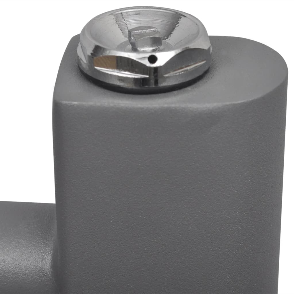 Šedý žebříkový radiátor na ručníky rovný ústřední topení 480 x 480 mm