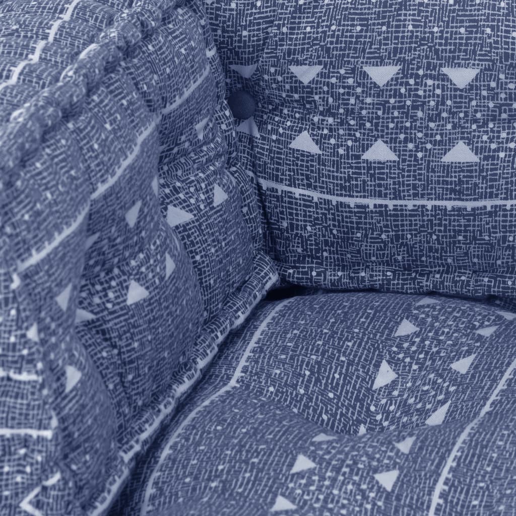 vidaXL Pouf indigový textil