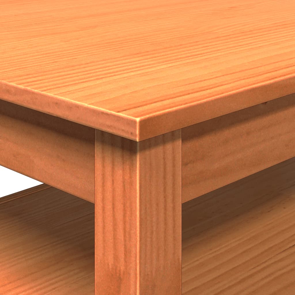 vidaXL Konferenční stolek voskově hnědý 80x50x40 cm masivní borovice