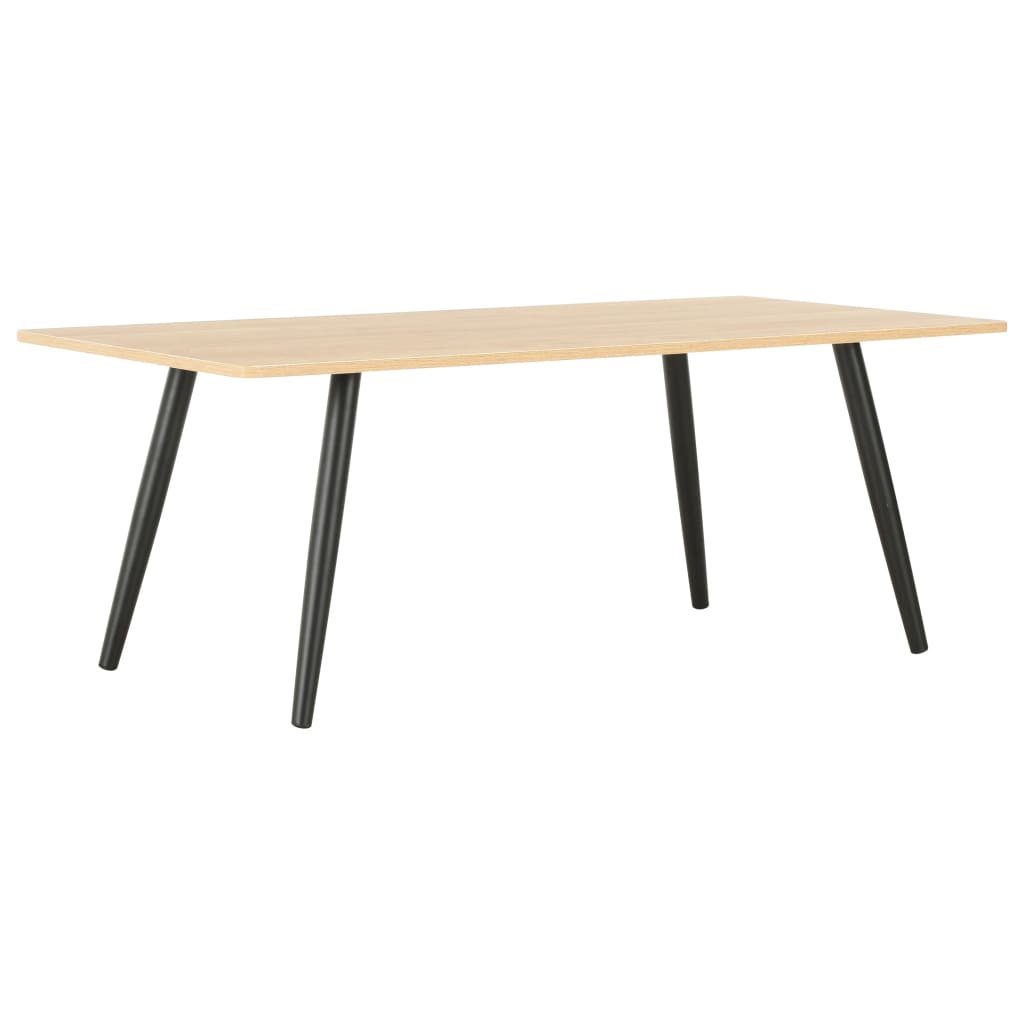 vidaXL Konferenční stolek černý a dubový odstín 120 x 60 x 46 cm
