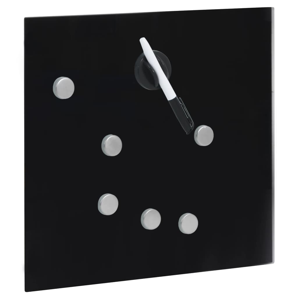vidaXL Schránka na klíče s magnetickou deskou černá 35 x 35 x 5,5 cm