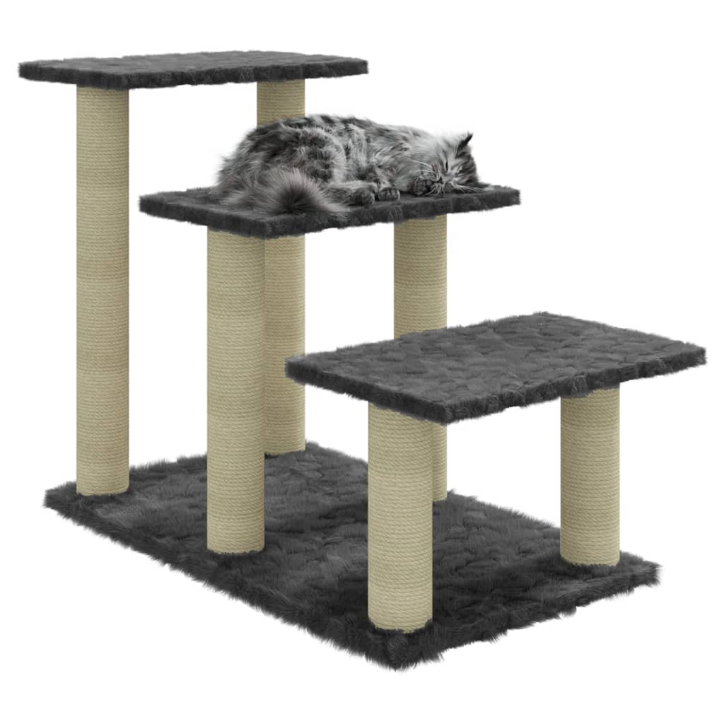 vidaXL Škrabadlo pro kočky se sisalovými sloupky tmavě šedé 50,5 cm