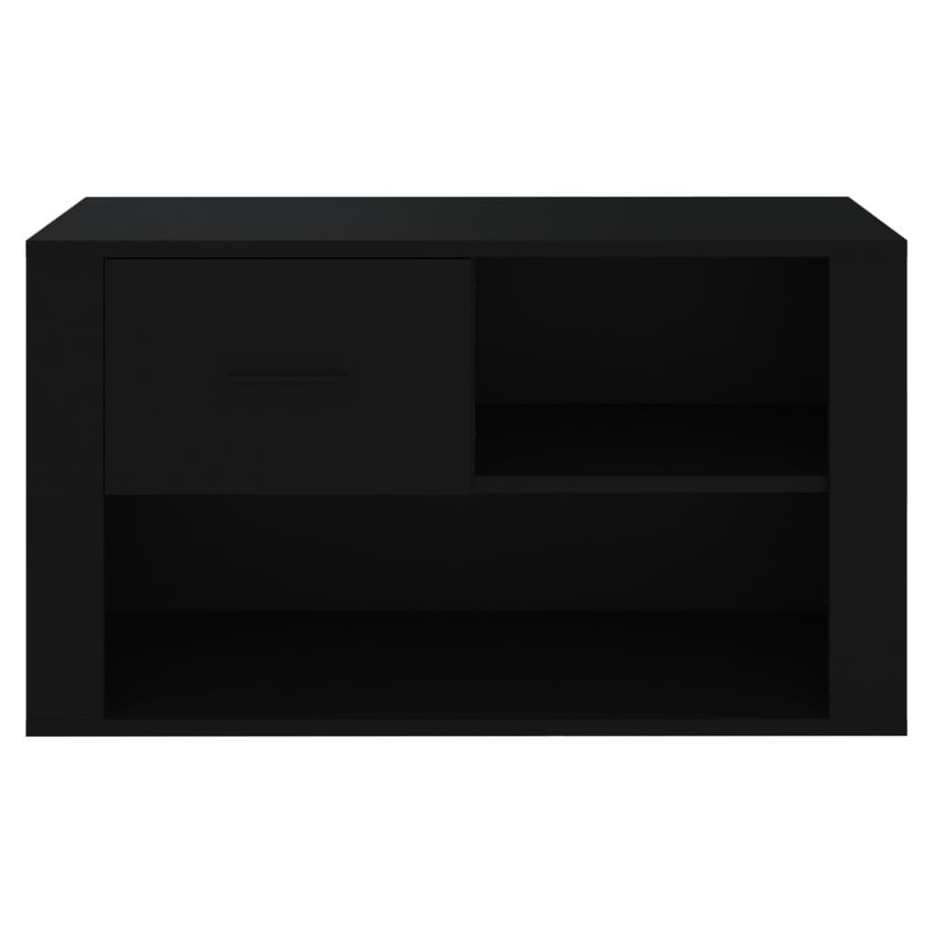 vidaXL Botník černý 80x35x45 cm kompozitní dřevo