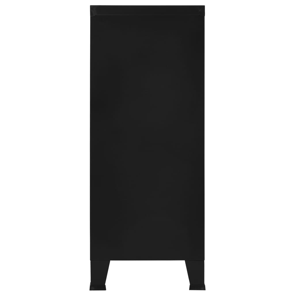 vidaXL Industriální úložná skříň černá 90 x 40 x 100 cm ocel
