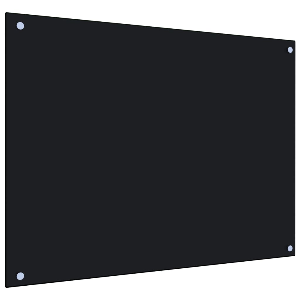 vidaXL Kuchyňský panel černý 80 x 60 cm tvrzené sklo