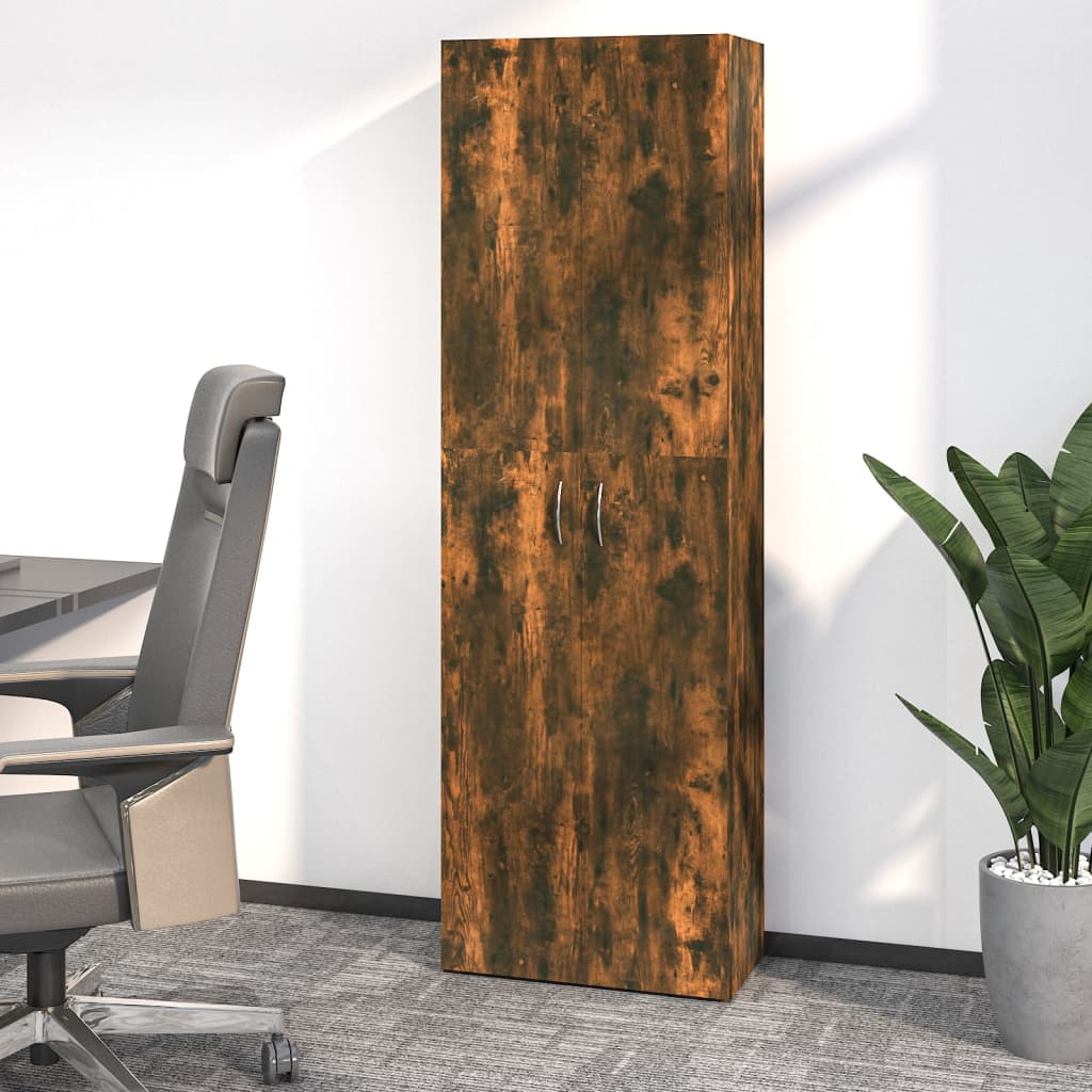 vidaXL Kancelářská skříň kouřový dub 60 x 32 x 190 cm kompozitní dřevo