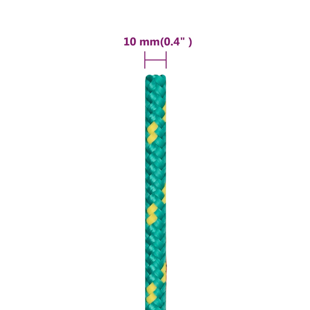 vidaXL Lodní lano zelené 10 mm 500 m polypropylen