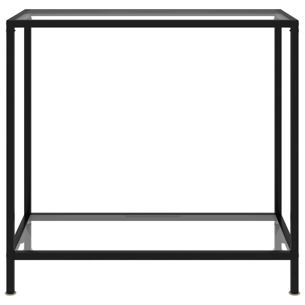 vidaXL Konzolový stolek transparentní 80 x 35 x 75 cm tvrzené sklo