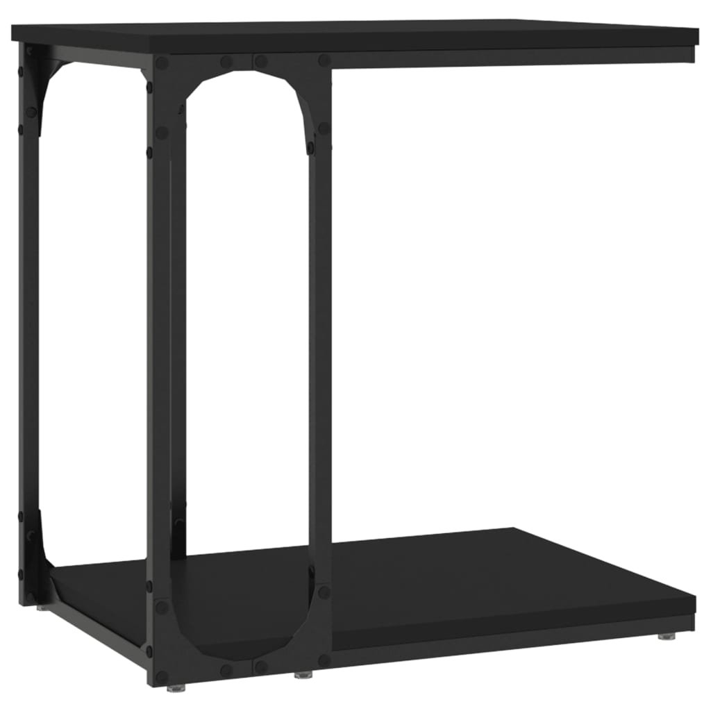 vidaXL Odkládací stolek černý 50 x 35 x 52 cm kompozitní dřevo
