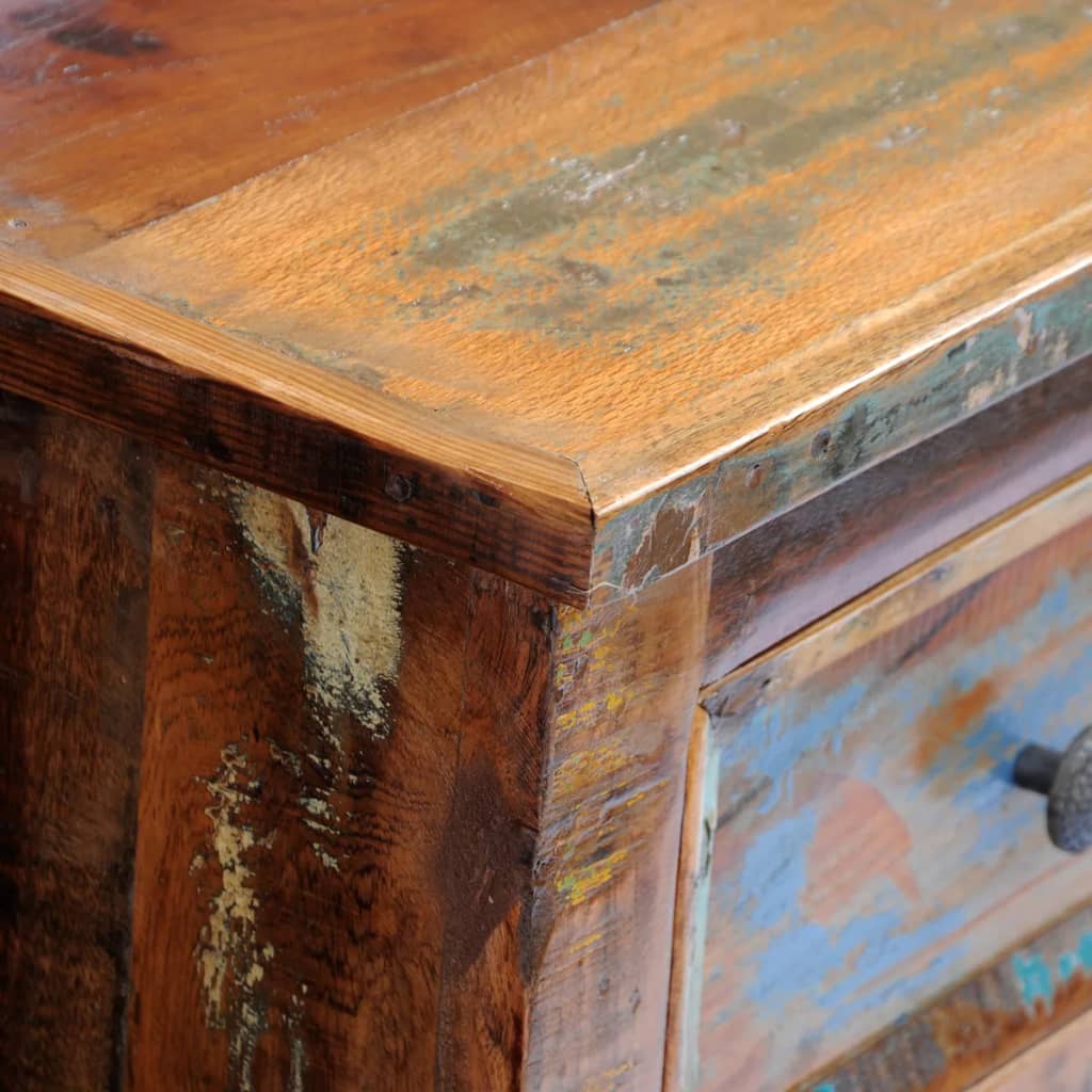 vidaXL Noční stolek se 2 zásuvkami masivní recyklované dřevo