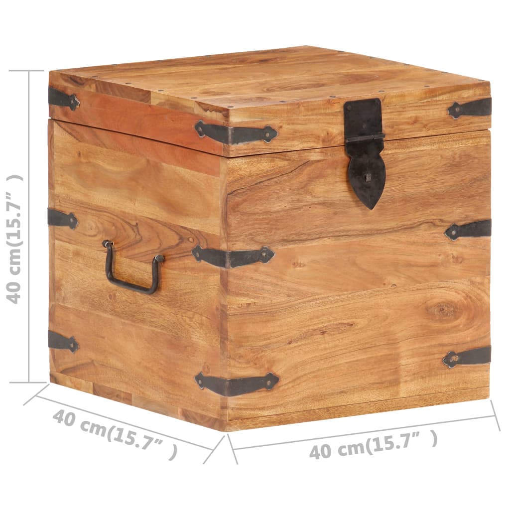 vidaXL Úložná truhla 40 x 40 x 40 cm masivní akáciové dřevo
