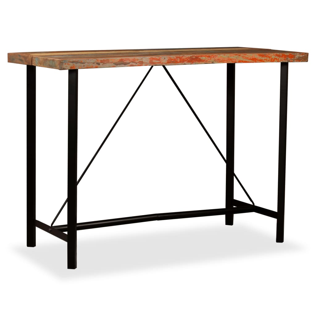vidaXL Barový stůl masivní recyklované dřevo 150 x 70 x 107 cm