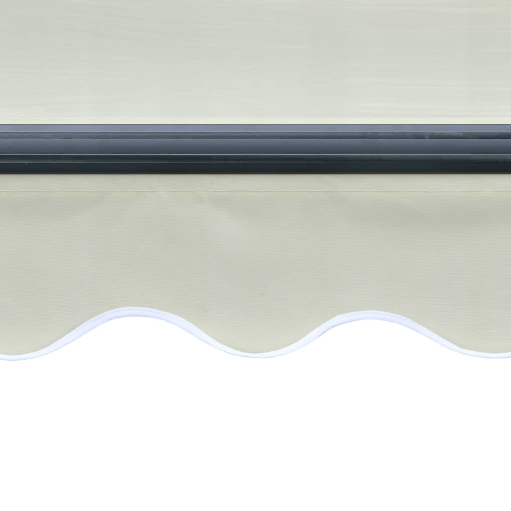 vidaXL Zatahovací markýza senzor větru a LED 400 x 300 cm krémová