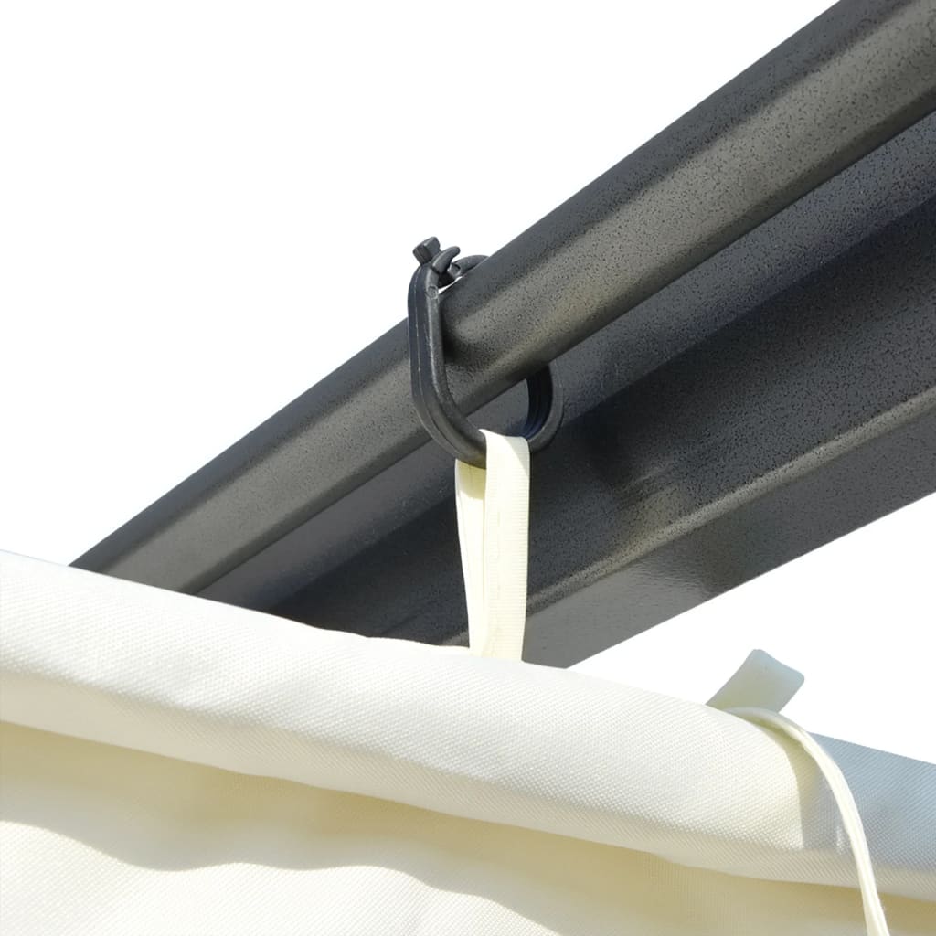vidaXL Pergola se zatahovací střechou krémově bílá 3 x 3 m ocel
