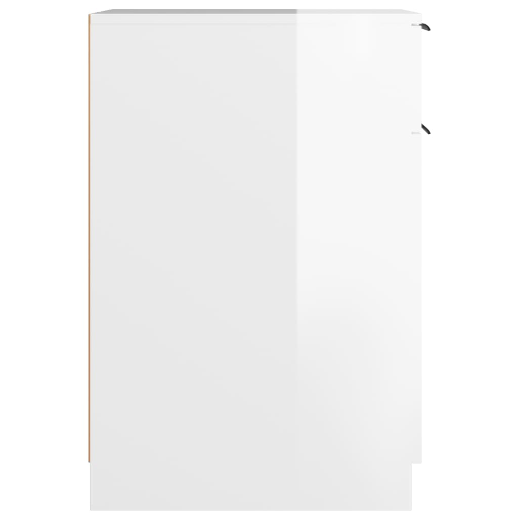 vidaXL Skříňka k psacímu stolu lesklá bílá 33,5 x 50 x 75 cm kompozit