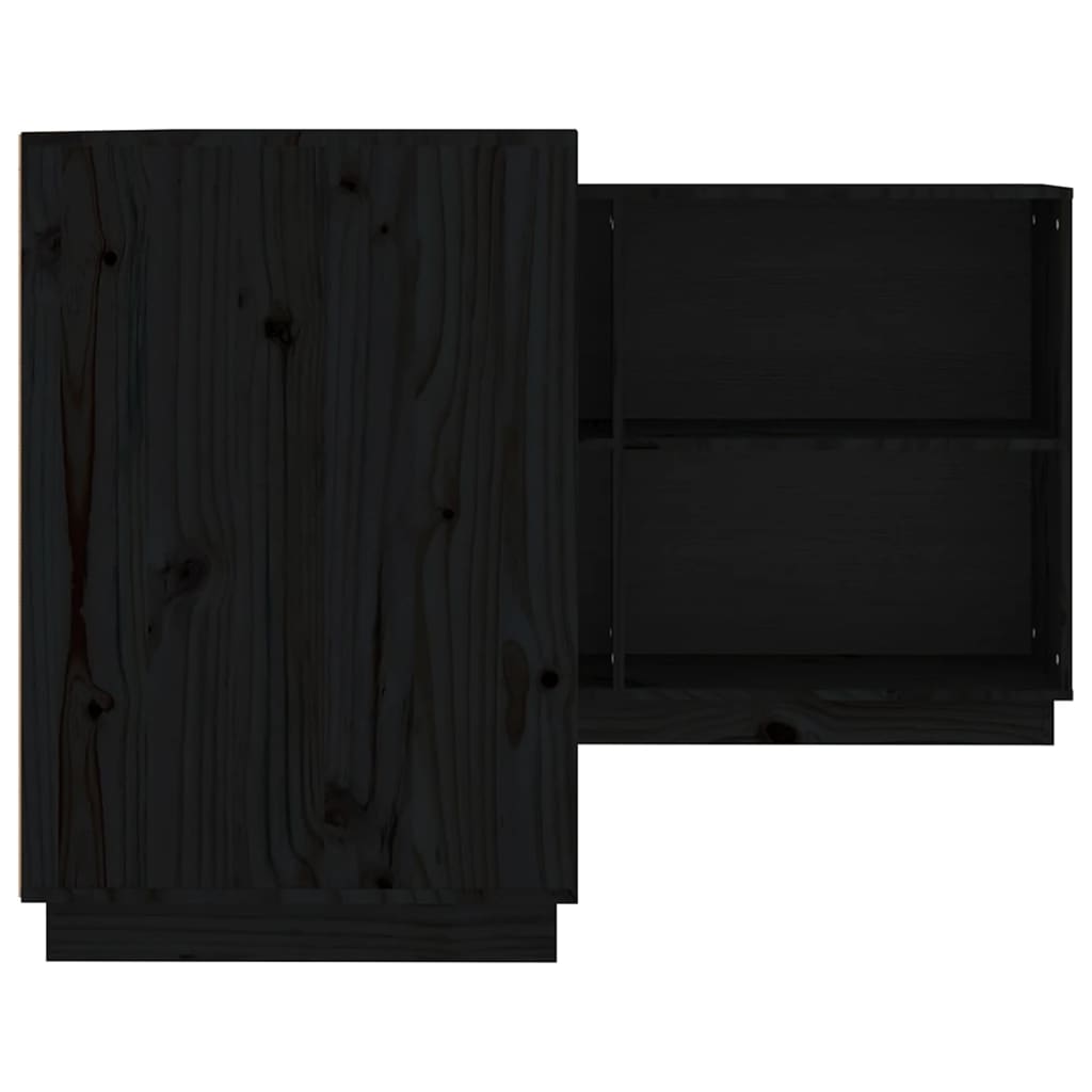 vidaXL Psací stůl černý 110 x 50 x 75 cm masivní borové dřevo