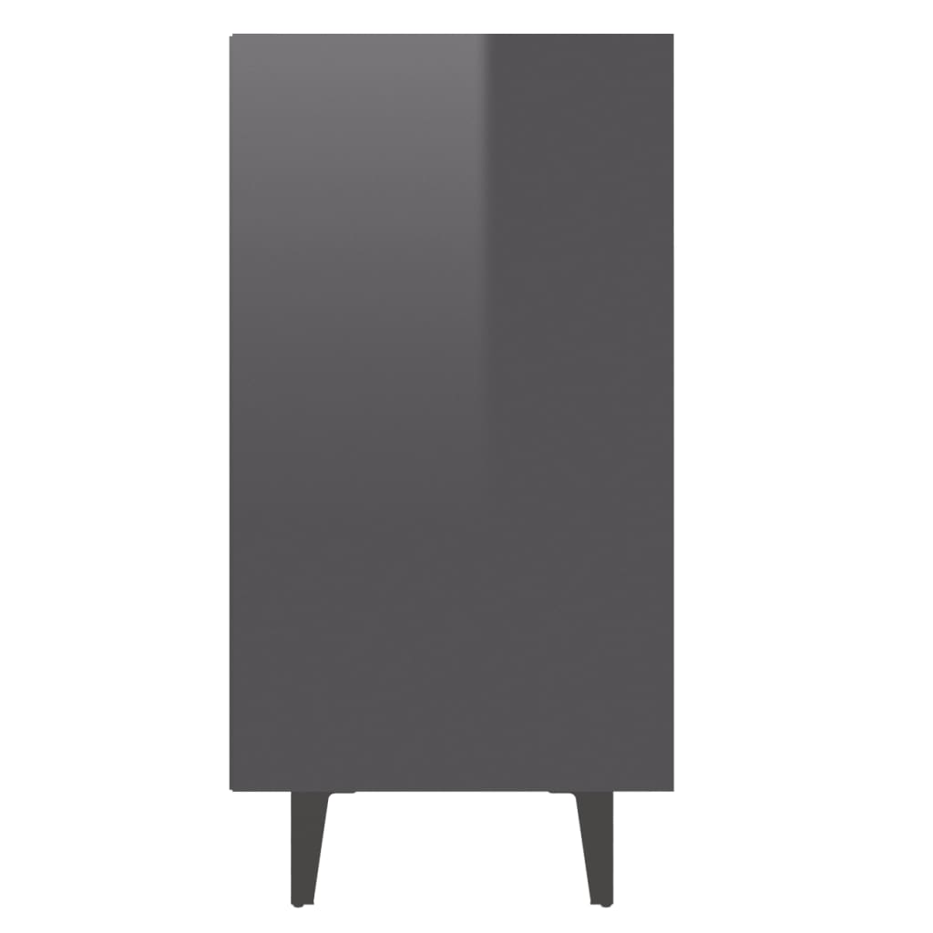 vidaXL Příborník šedý s vysokým leskem 103,5 x 35 x 70 cm dřevotříska
