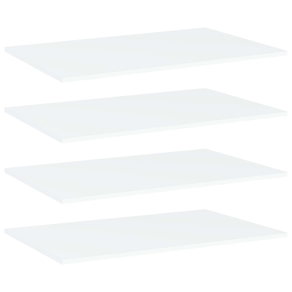 vidaXL Přídavné police 4 ks bílé 80 x 50 x 1,5 cm dřevotříska
