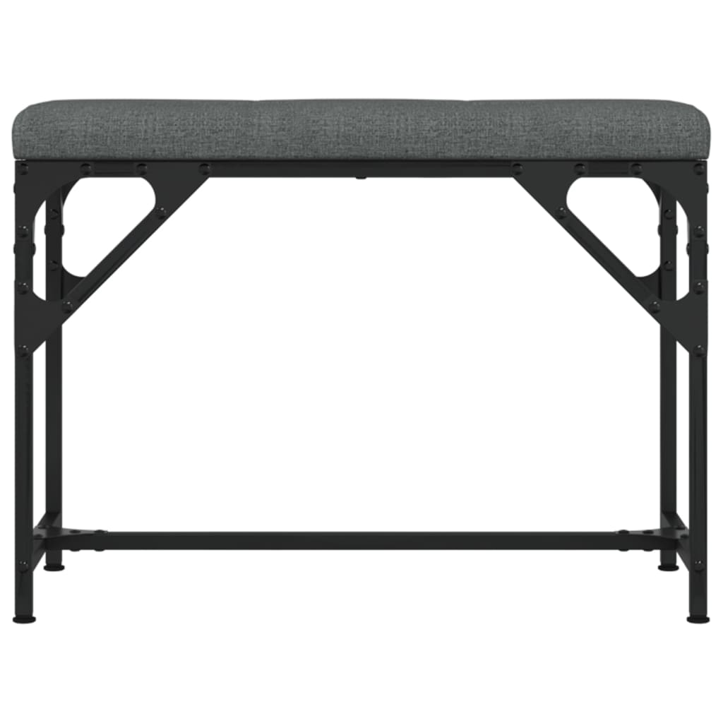 vidaXL Jídelní lavice tmavě šedá 62 x 32 x 45 cm ocel a textil