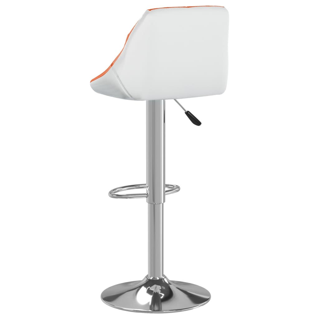 vidaXL Barová židle oranžovo-bílá umělá kůže