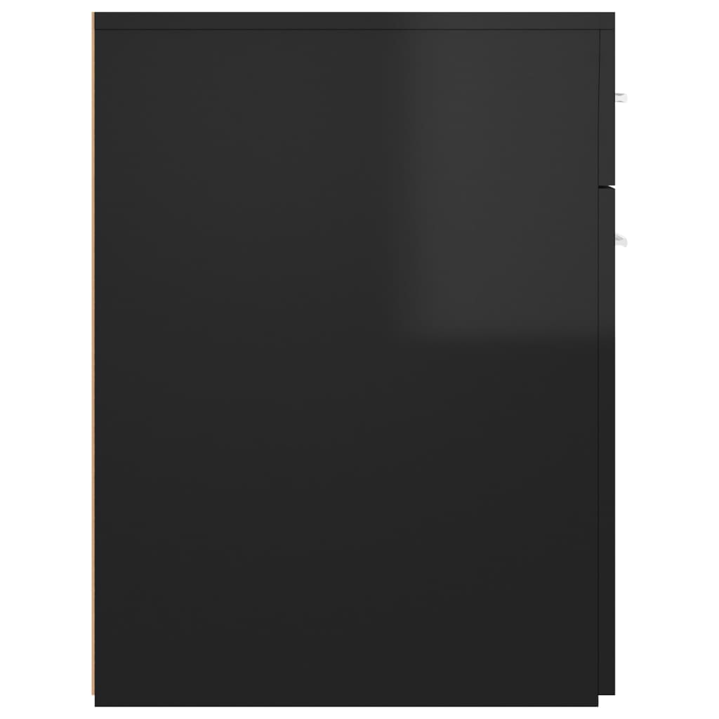vidaXL Úložná skříňka černá vysoký lesk 20 x 45,5 x 60 cm dřevotříska