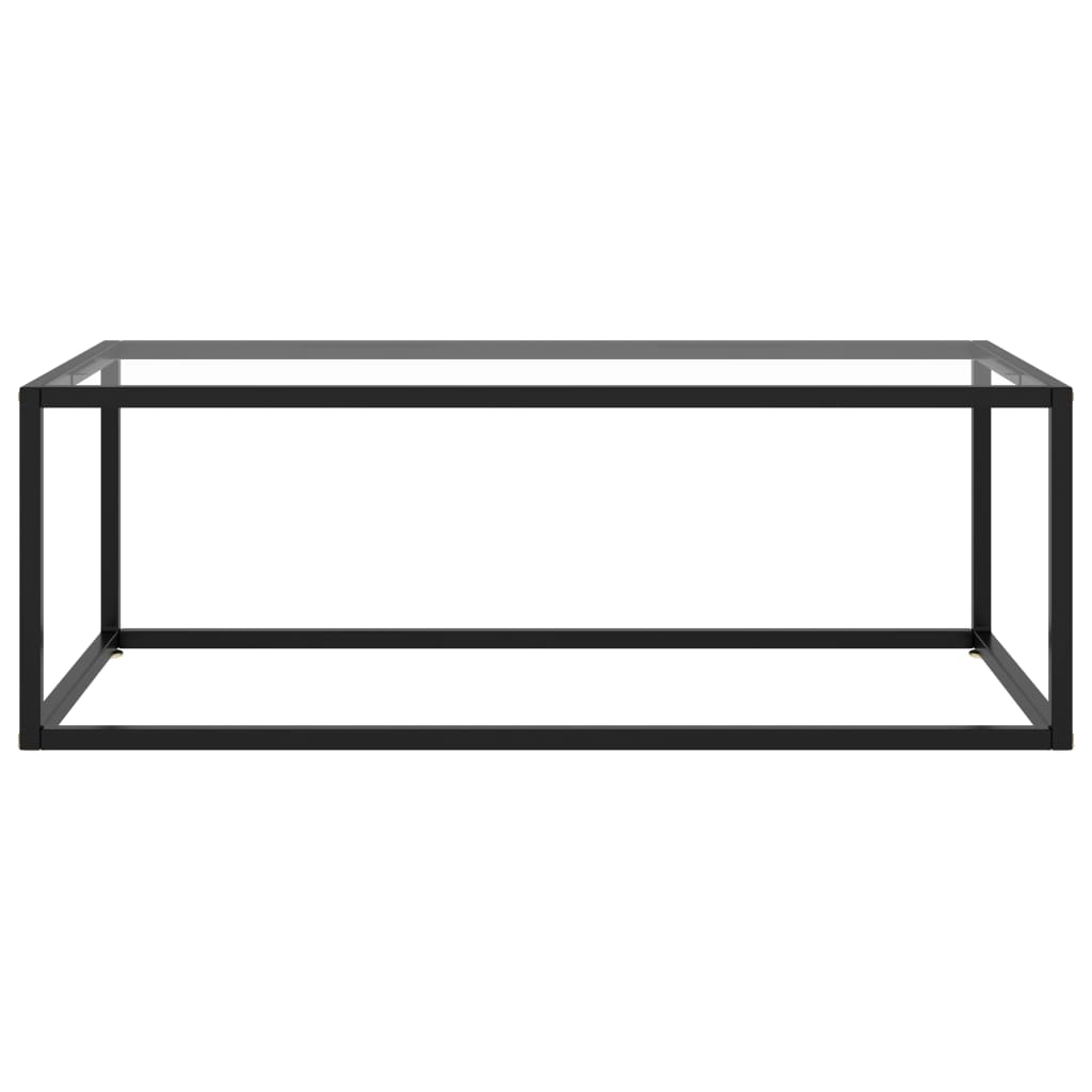 vidaXL Konferenční stolek černý s tvrzeným sklem 100 x 50 x 35 cm