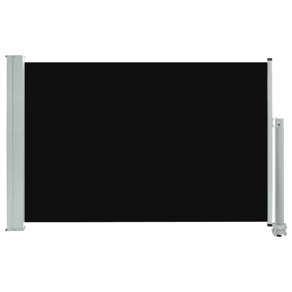 vidaXL Zatahovací boční markýza / zástěna na terasu 60 x 300 cm černá