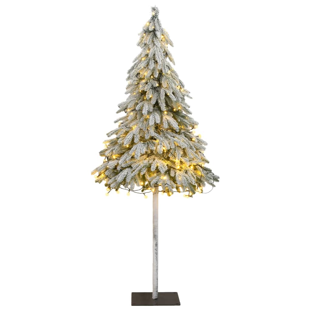 vidaXL Umělý vánoční stromek s 300 LED zasněžený 210 cm
