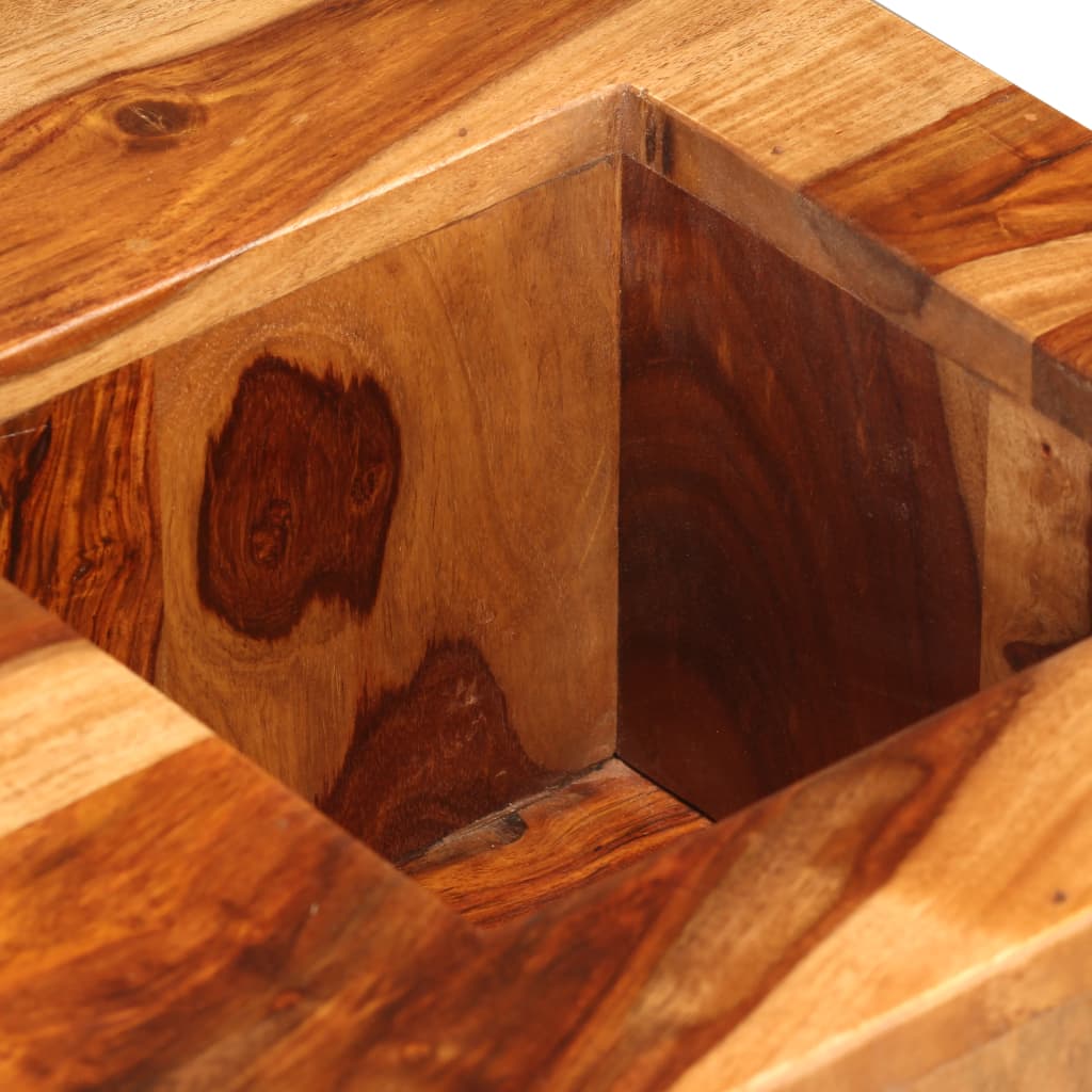 vidaXL Konferenční stolek z masivního sheeshamu 70 x 70 x 30 cm