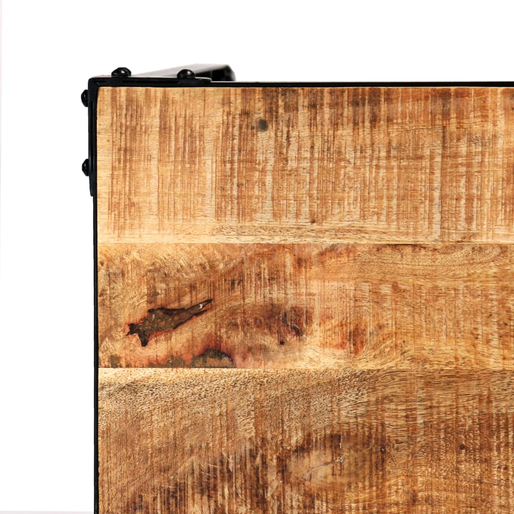 vidaXL Jídelní stůl masivní mangovníkové dřevo a ocel 120 x 60 x 76 cm