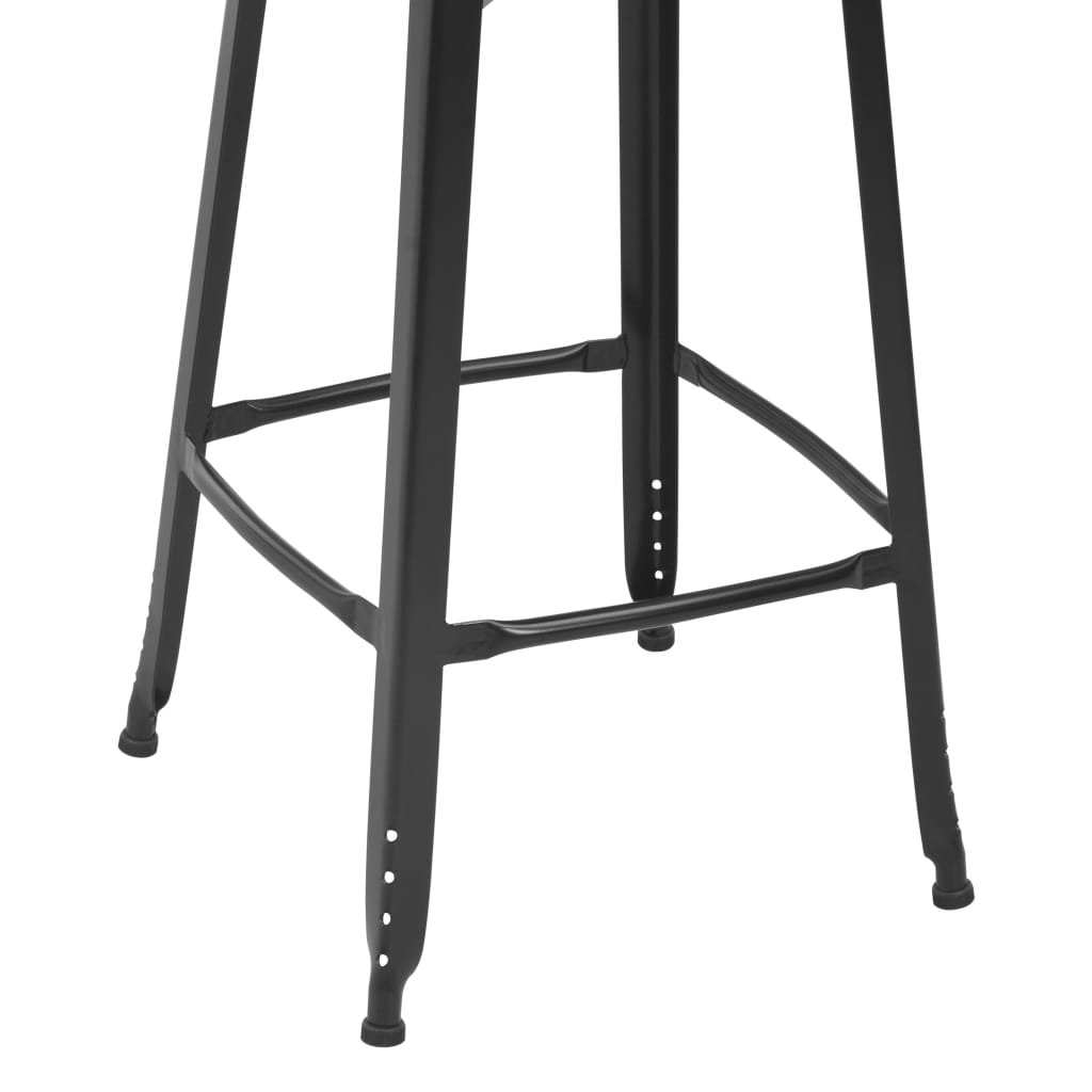 vidaXL Barové stoličky 2 ks černé ocelové
