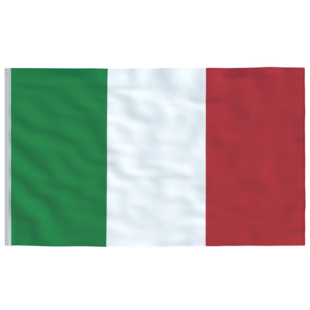 vidaXL Italská vlajka a stožár hliník 4 m
