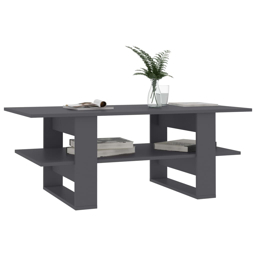 vidaXL Konferenční stolek šedý 110 x 55 x 42 cm dřevotříska