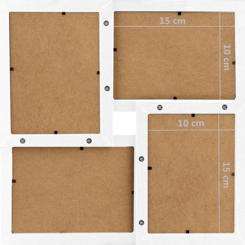 vidaXL Kolážový fotorámeček na 24 obrázků (10 x 15 cm) bílý MDF