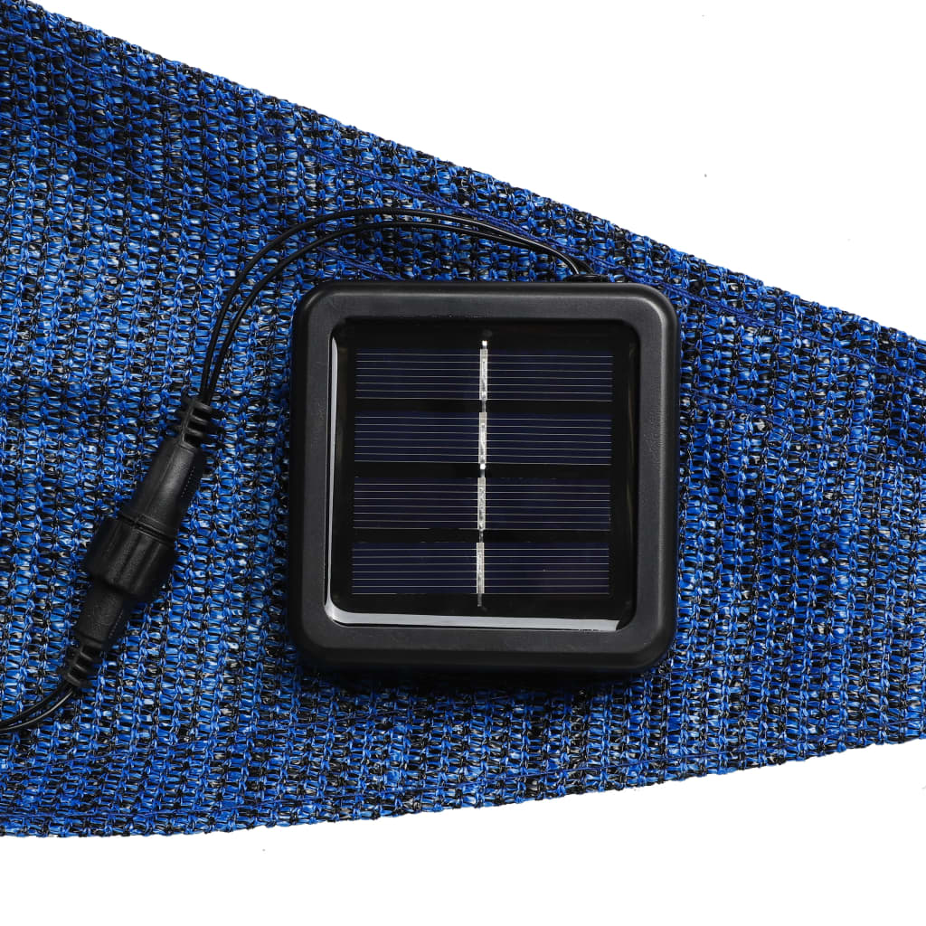 HI Sluneční plachta se 100 LED diodami světle modrá 3,6 x 3,6 x 3,6 m