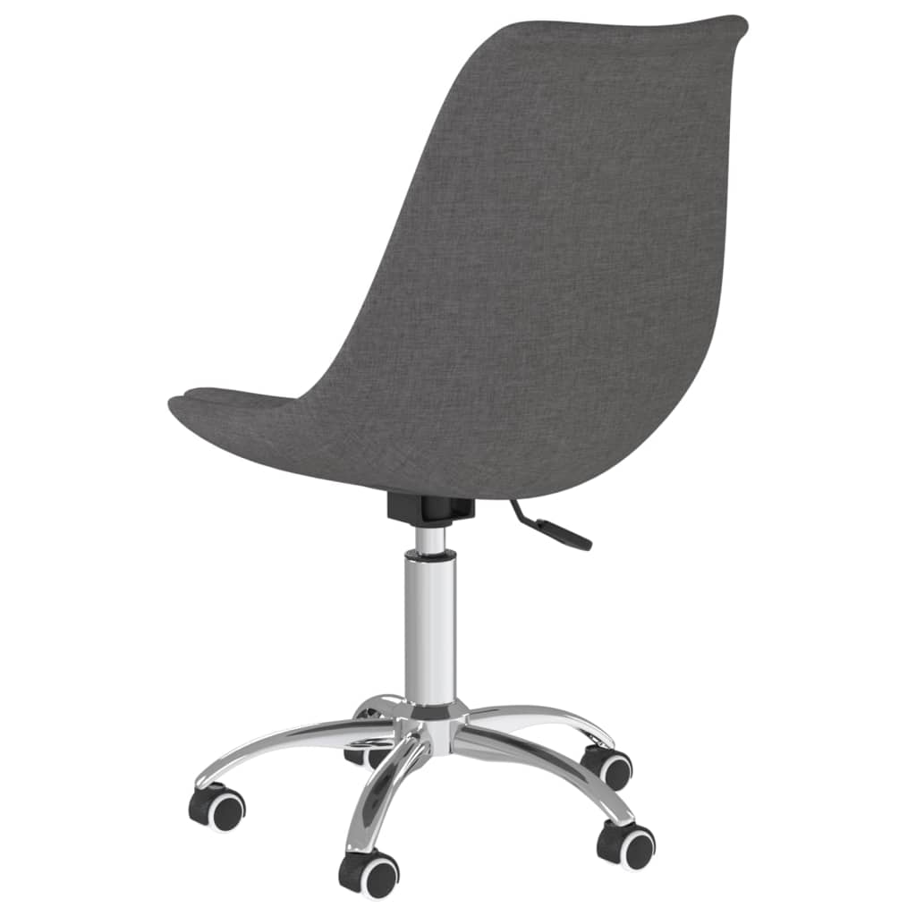 vidaXL Otočné jídelní židle 2 ks tmavě šedé textil