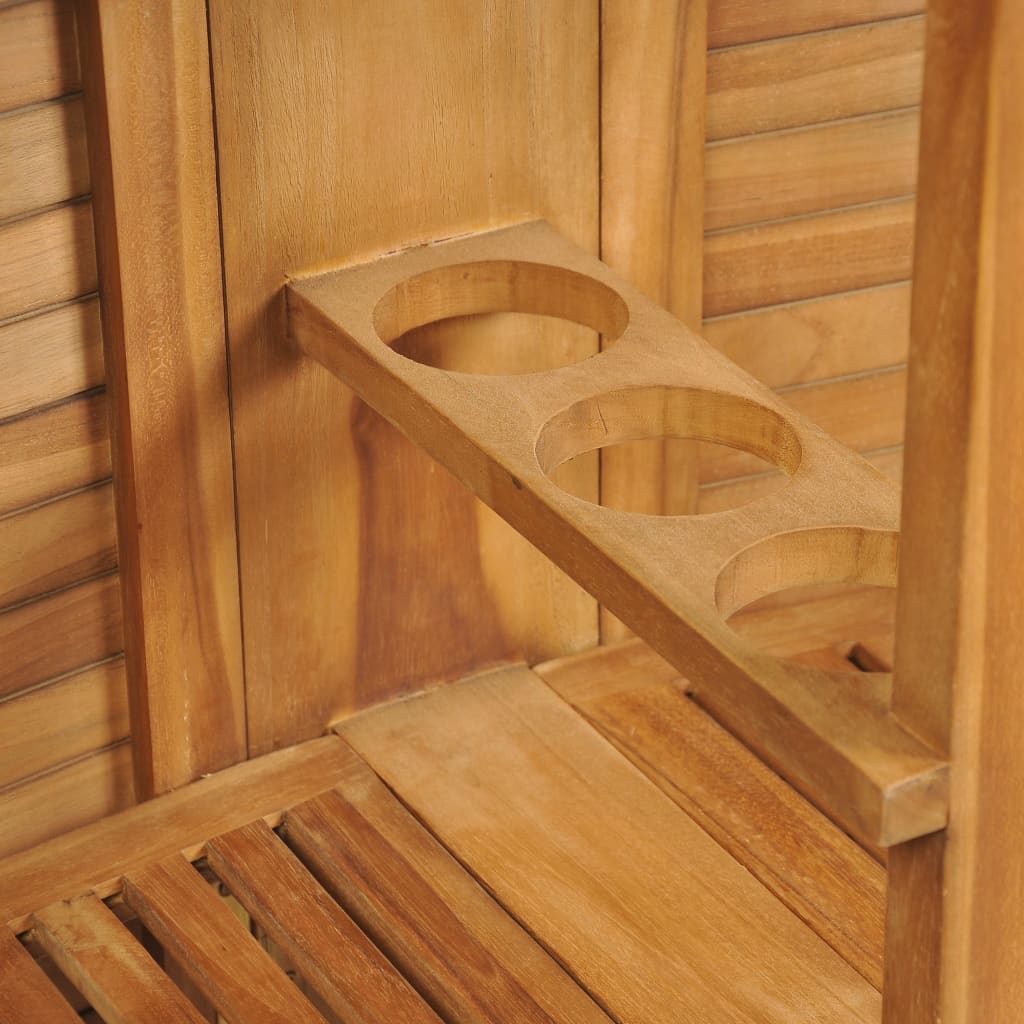 vidaXL 3dílný bistro set se skládacími židlemi masivní teakové dřevo