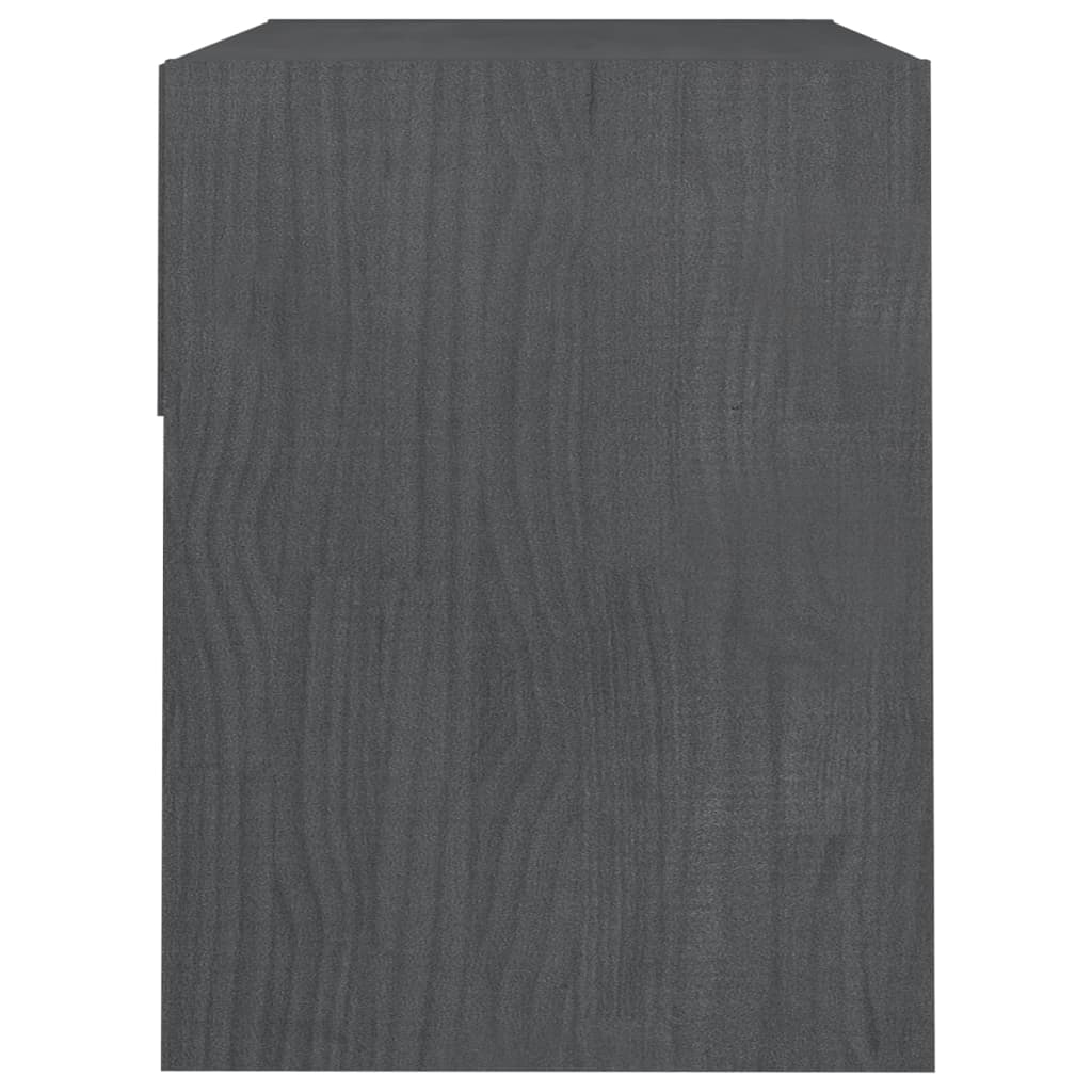 vidaXL Noční stolky 2 ks šedé 40 x 31 x 40 cm masivní borové dřevo