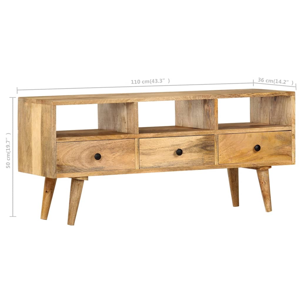 vidaXL TV stolek 110 x 36 x 50 cm masivní mangovníkové dřevo