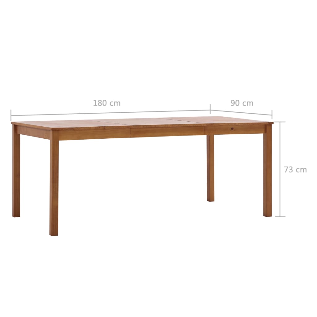vidaXL Jídelní stůl medově hnědý 180 x 90 x 73 cm borové dřevo