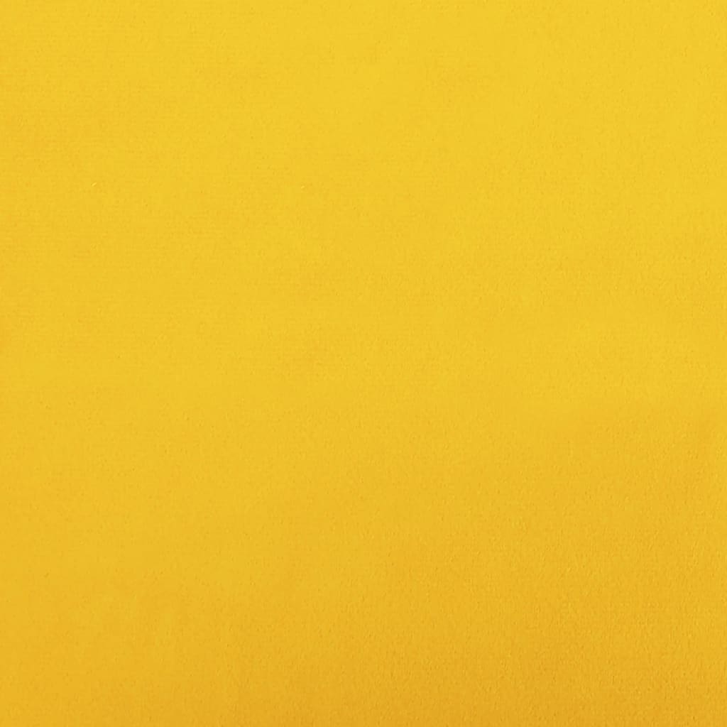 vidaXL Lenoška s podhlavníkem žlutá samet