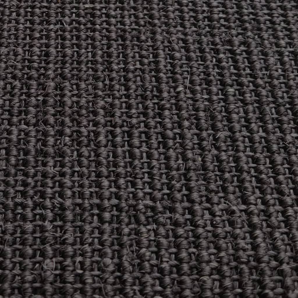 vidaXL Sisalový koberec pro škrabací sloupek černý 66 x 200 cm