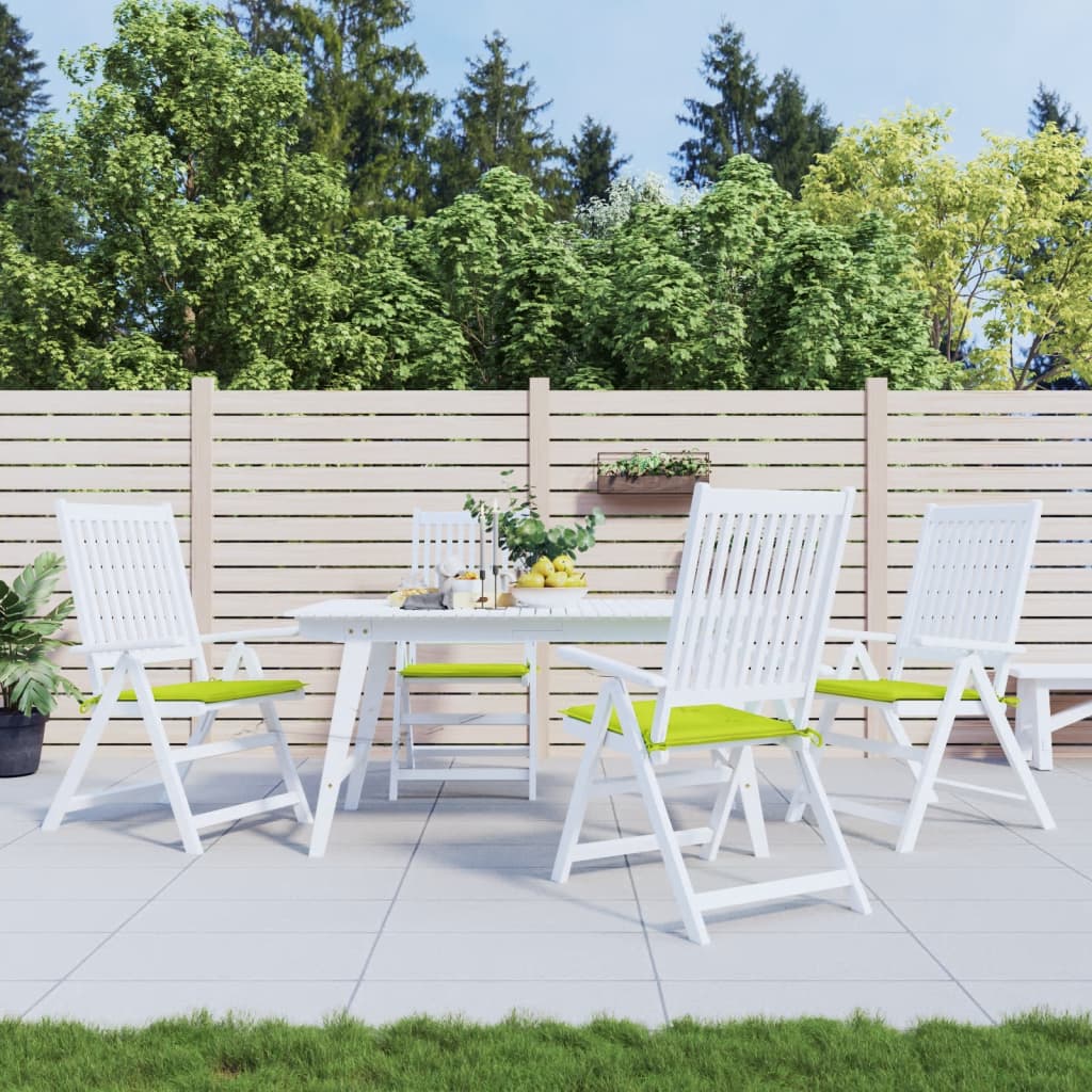 vidaXL Podušky na zahradní židli 4 ks jasně zelené 50x50x3 cm oxford