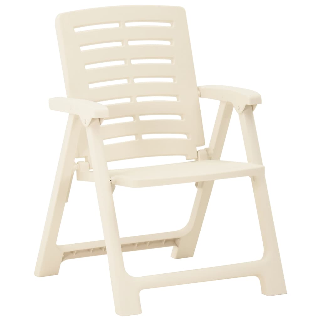 vidaXL Zahradní židle 4 ks plastové bílé