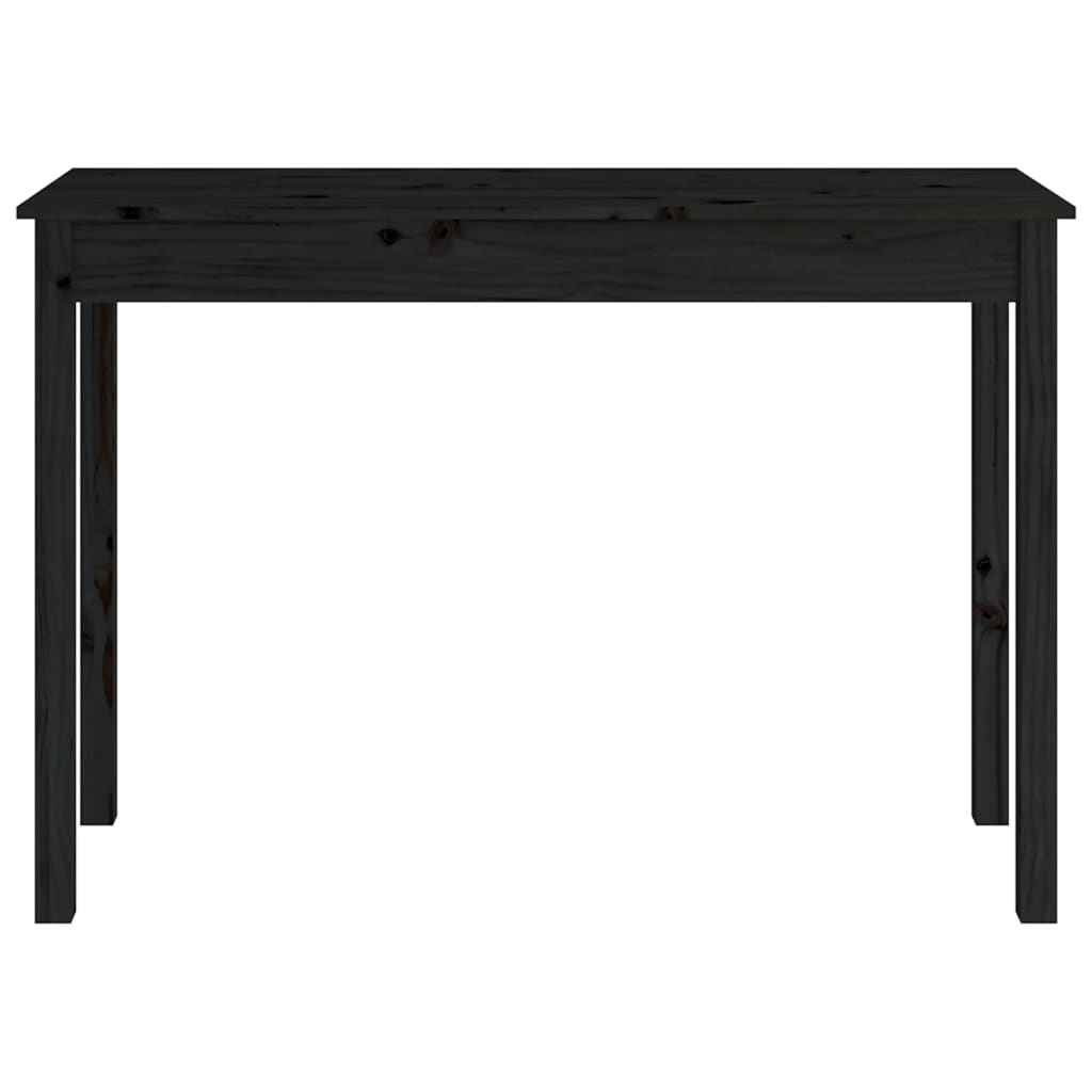 vidaXL Konzolový stolek černý 110 x 40 x 75 cm masivní borové dřevo
